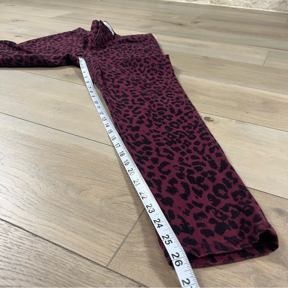 Social Standard by Sanctuary Leopard Cheetah Print Maroon and Black Pants Skinny - Picture 4 of 12